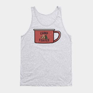 Camp Coffee Enamel Cup - log cabin Tank Top